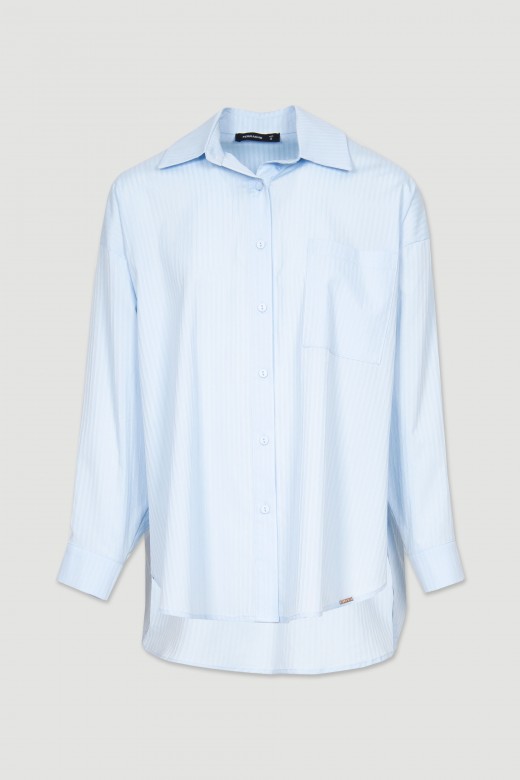 Textured button up shirt with pocket