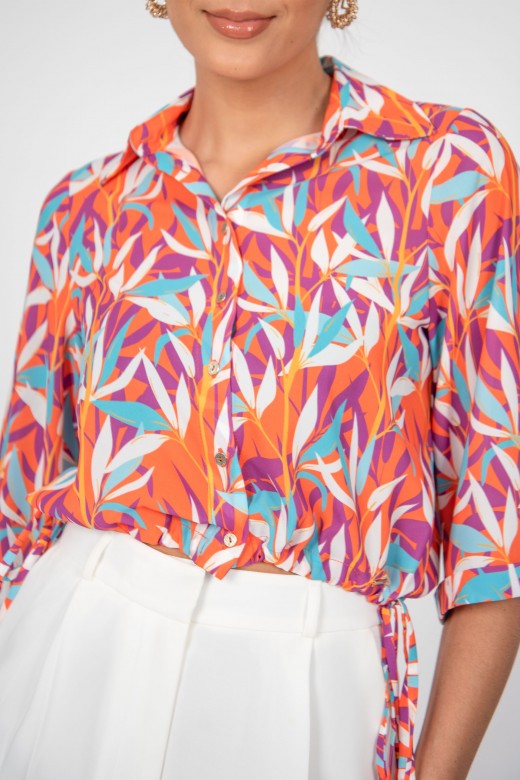 Camisa corta estampada