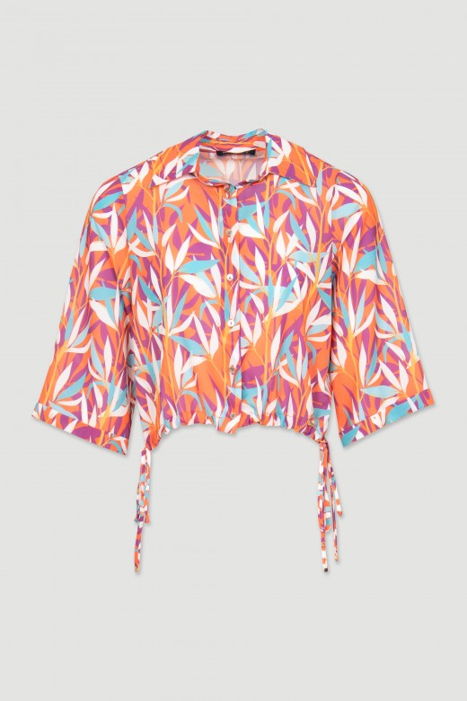 Camisa corta estampada