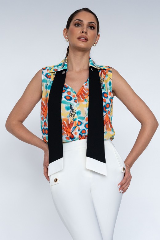 Top avec foulart