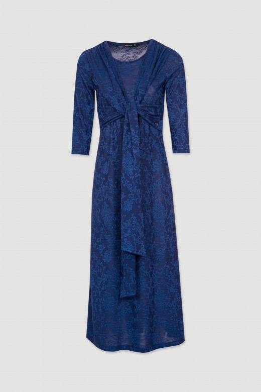 Vestido midi jacquard Vestido midi jacquard