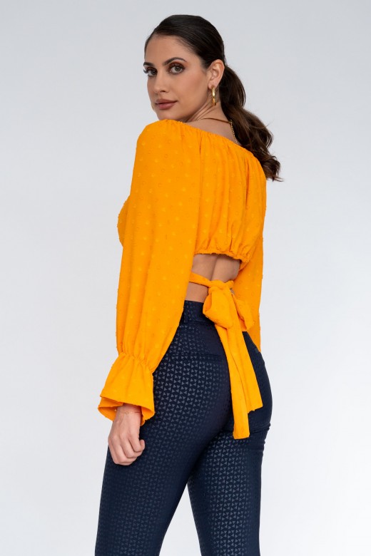 Top court textur  manches longues