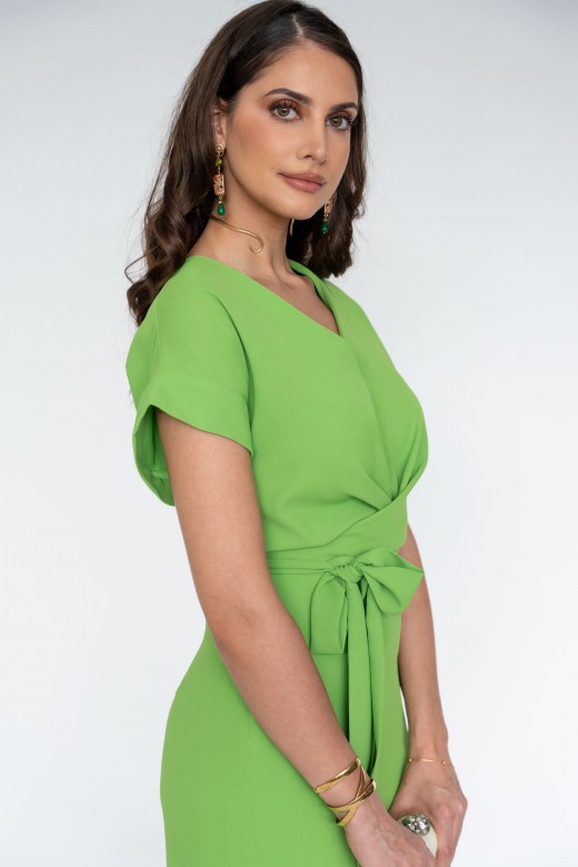 Crossover dress with bow