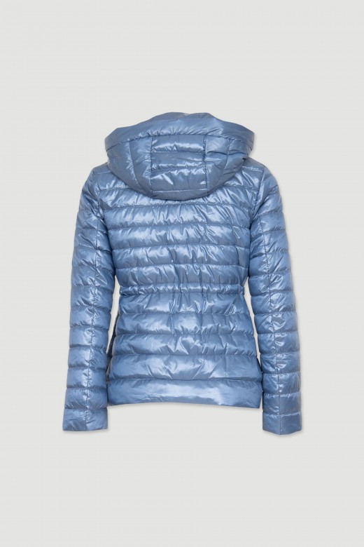 Quilted parka with hood