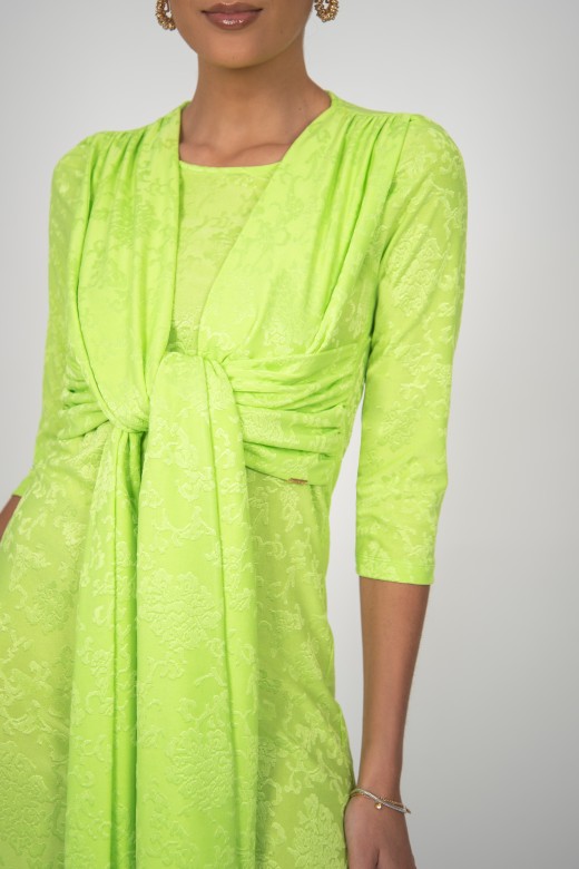Robe mi-longue en jacquard