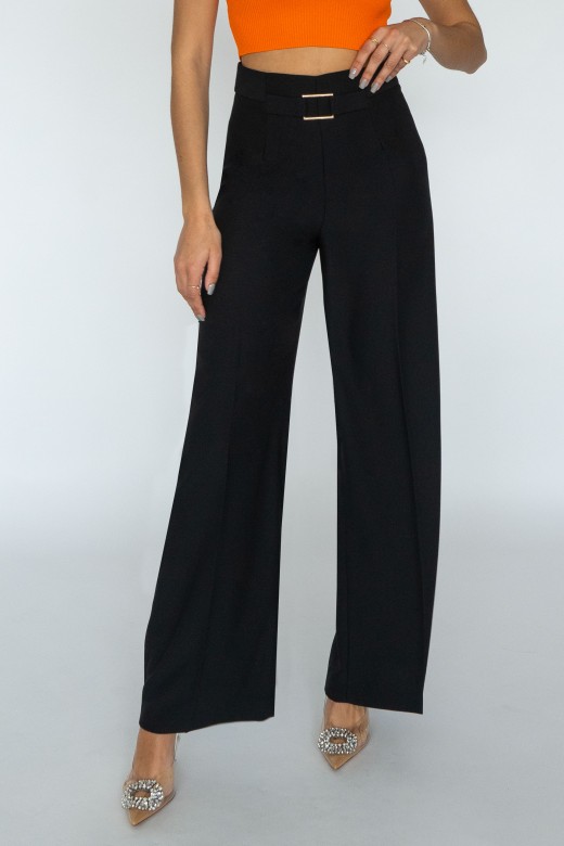 Calas wide leg detalhe metlico