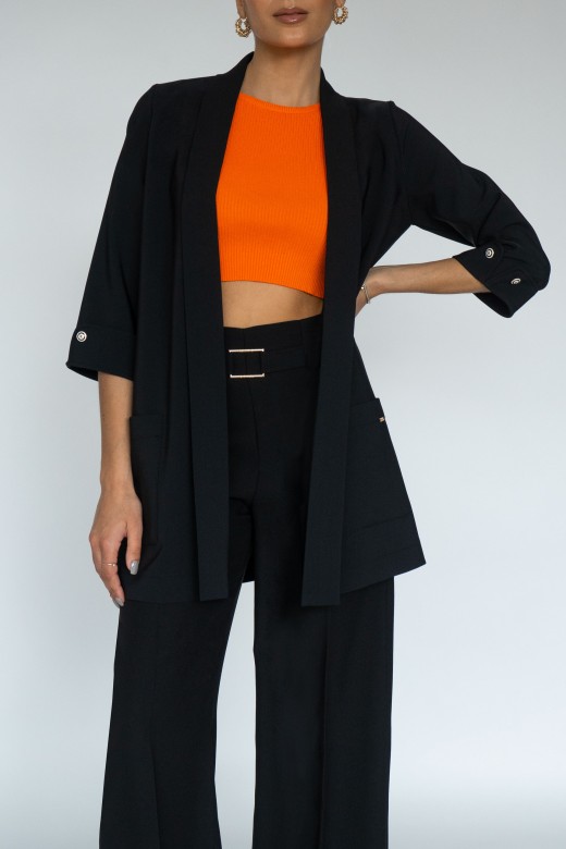 Open jacket with pockets