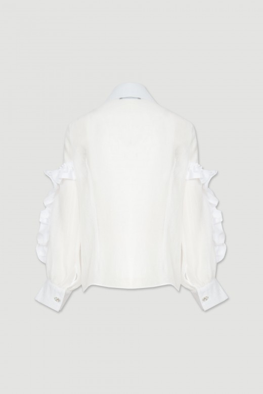 Chemise  volants fleuris