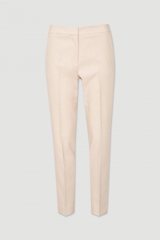 Pantalon classique texturé avec taille élastique