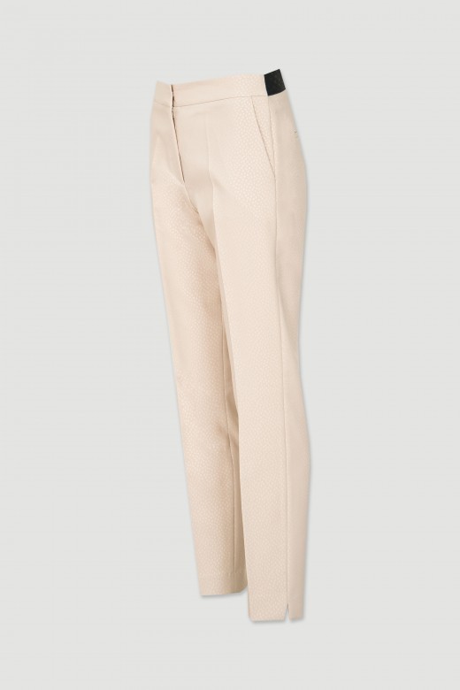 Pantalon classique texturé avec taille élastique Pantalon classique texturé avec taille élastique