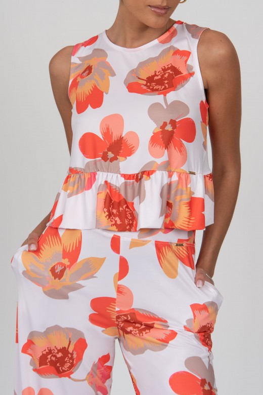 Top padro floral