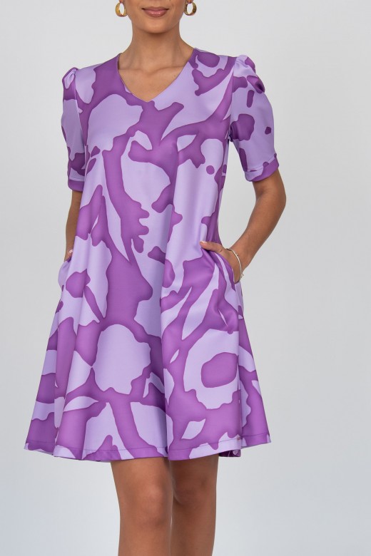 Robe courte motif abstrait