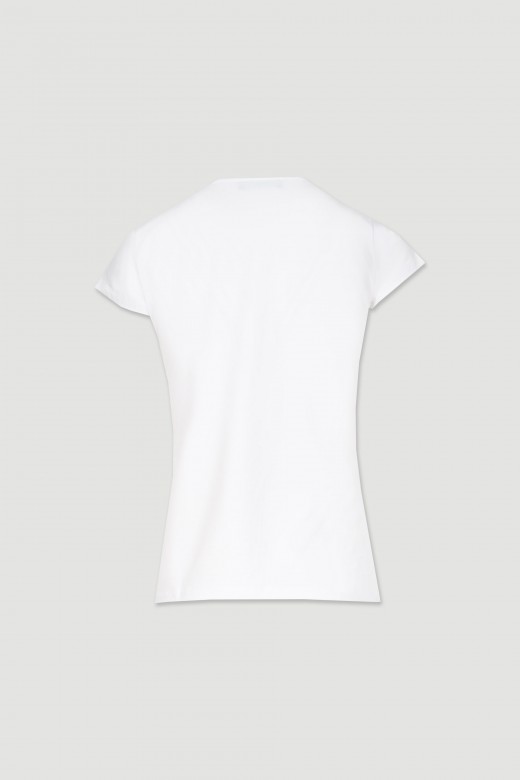 T-shirt de algodão estampado sereia