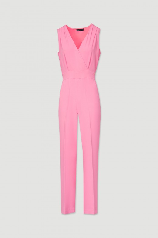 Jumpsuit crossed neckline