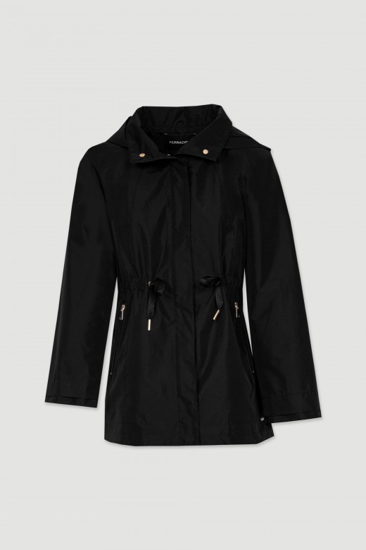 Parka impermevel com capuz