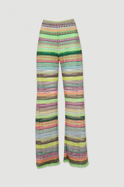 Lace knit pants