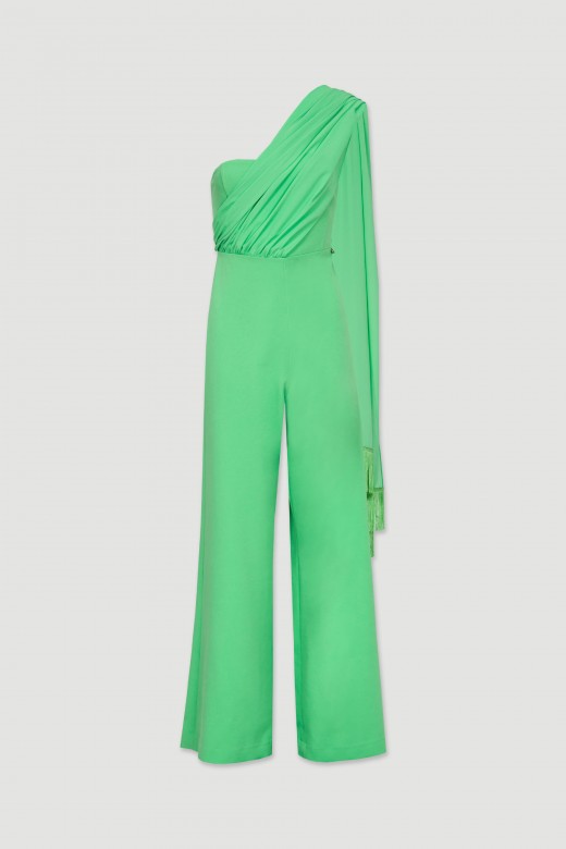 Long jumpsuit with scarf