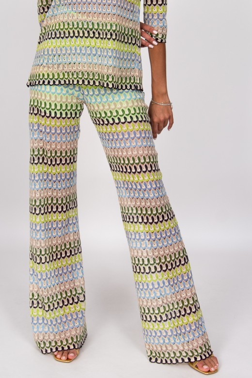 Pantalon en maille trou