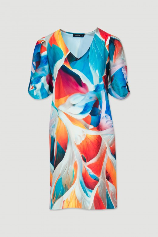 Robe courte fluide  motifs