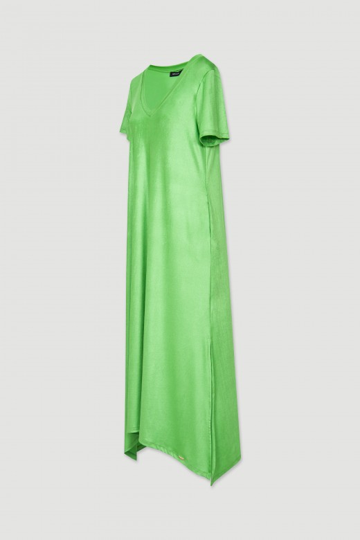 Robe en maille satine
