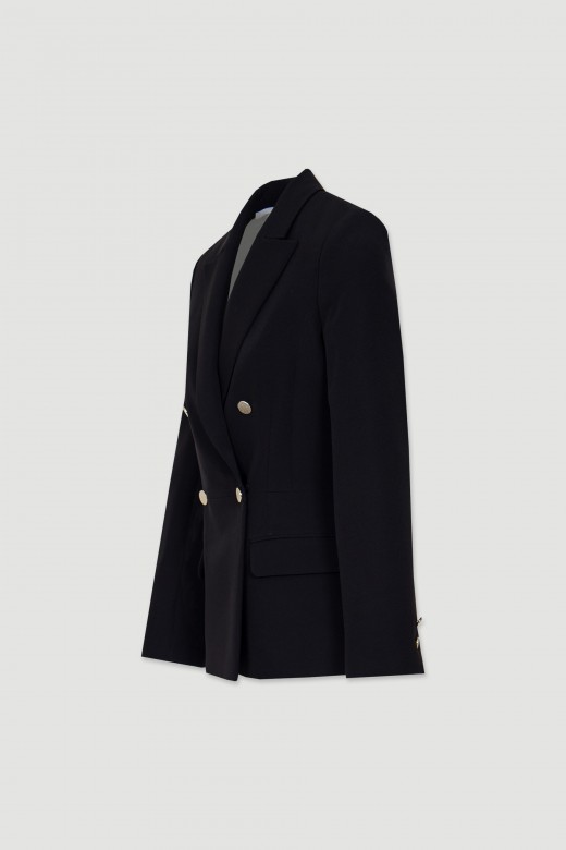 Doube-breasted fitted blazer