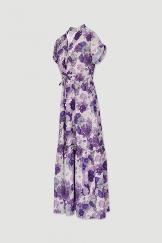 Vestido estampado floral con cintura ajustable