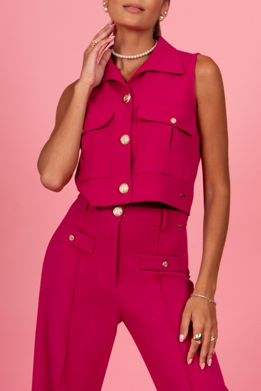 Everything pink - vest with pockets