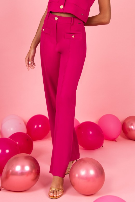 Everything pink- classic wide leg pants