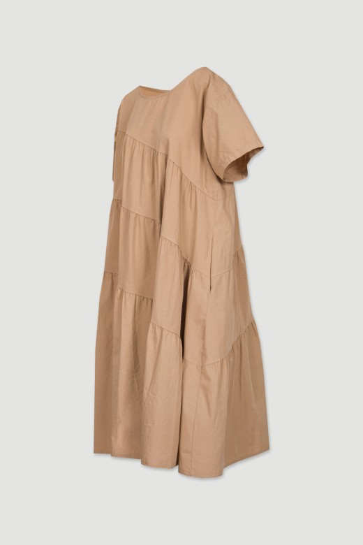 Robe en coton à petit plis