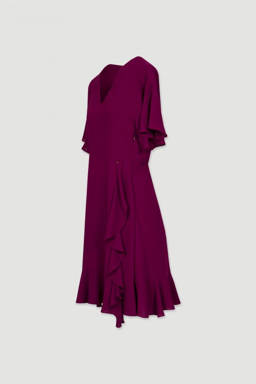 Short dress with ruffles