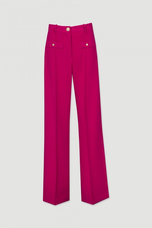 Everything pink- calças clássicas wide leg