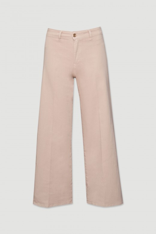 Twill culotte trousers