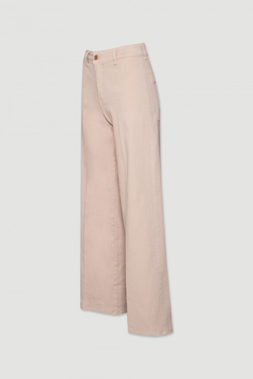 Twill culotte trousers