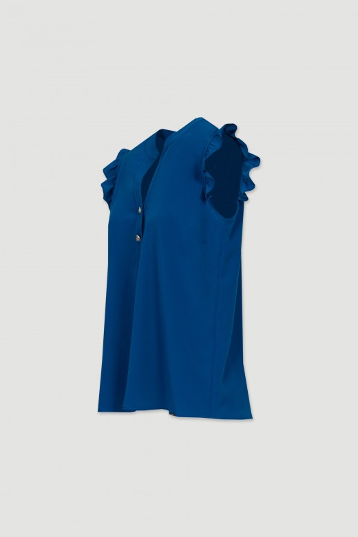 Fluid tunic with frill