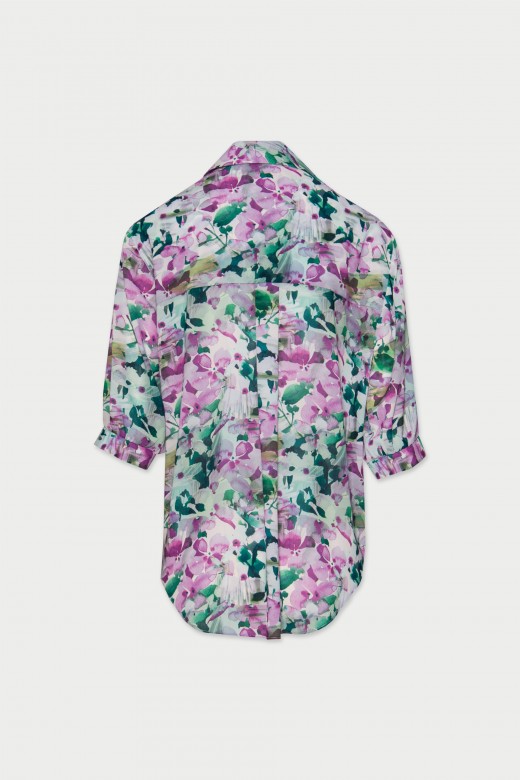 Camisa fluida con estampado floral