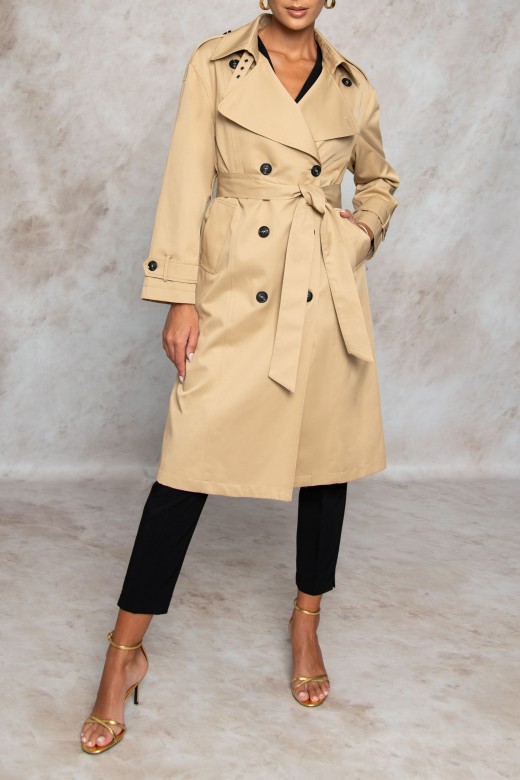 Trench coat with belt