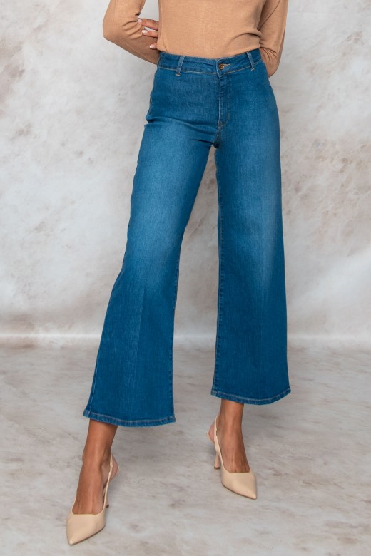 Jeans wide leg courts