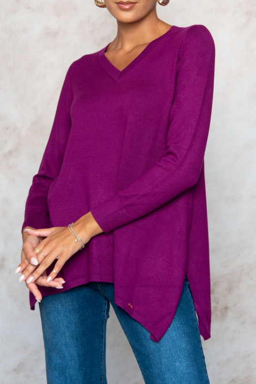 Knit tunic with side slits