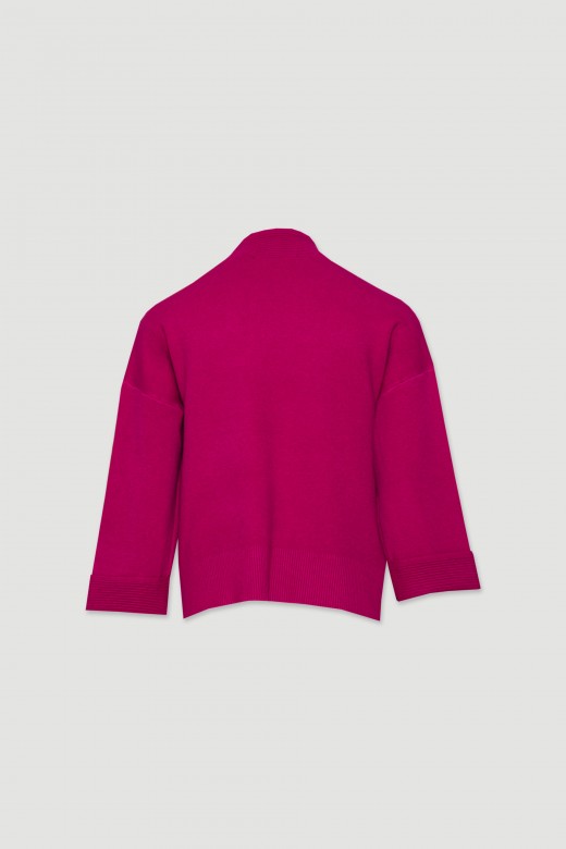 Camisola de malha com gola alta