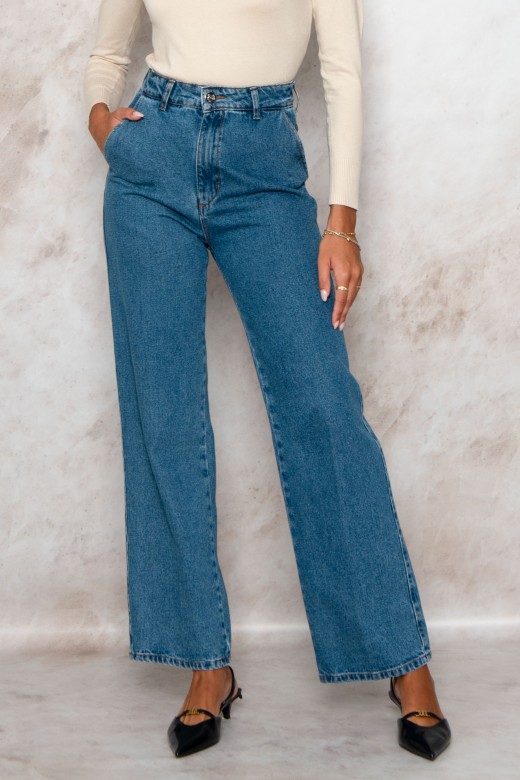 Jeans en coton wide leg