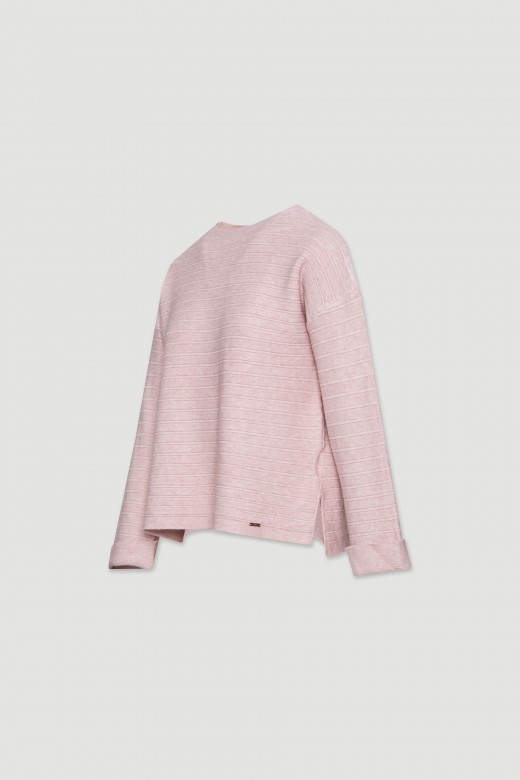 Textured knit sweater