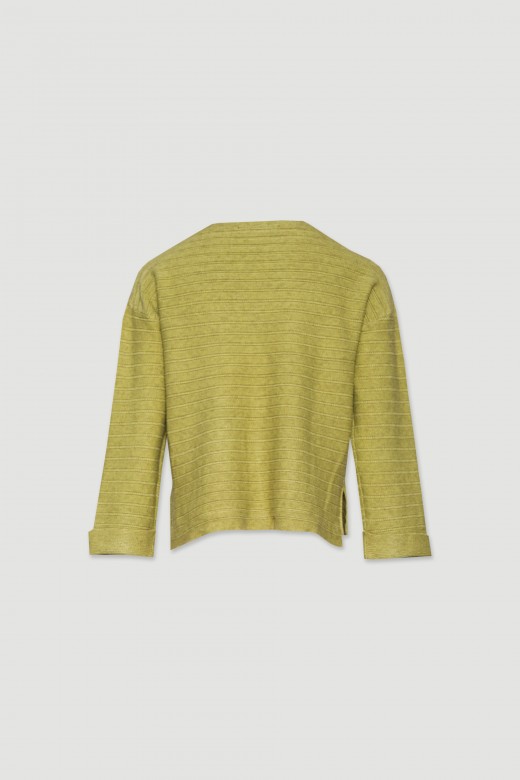 Camisola de malha com efeito trabalhado
