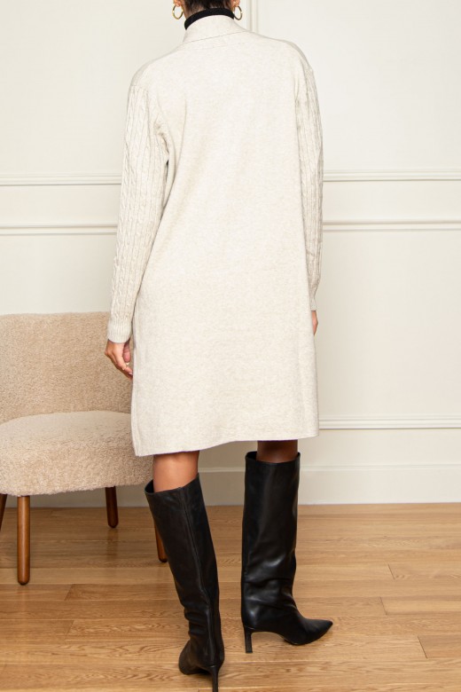 Long knit cardigan