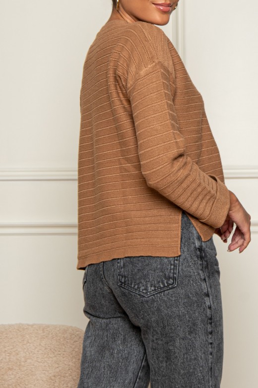Textured knit sweater