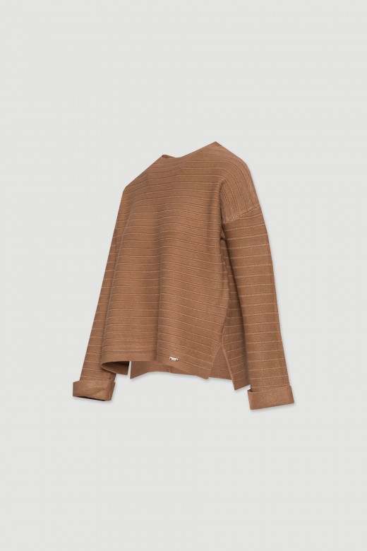 Textured knit sweater