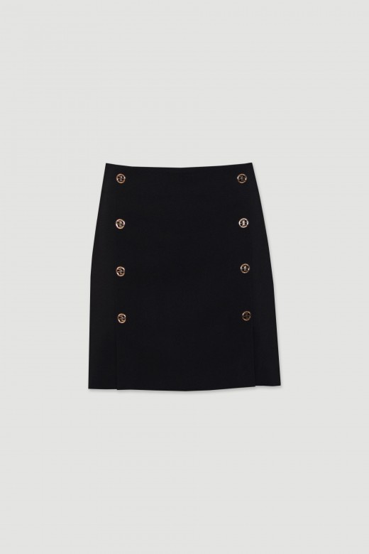 Short skirt with custom buttons embellishmentshort skirt with custom buttons embellishmentshort 