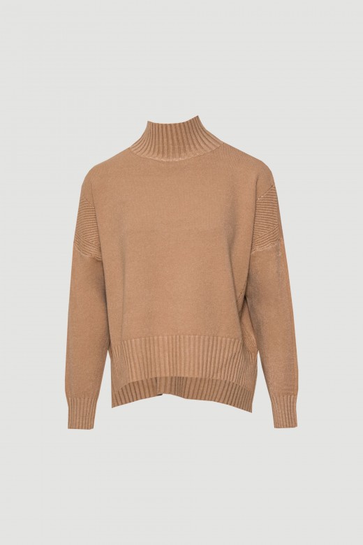 Asymmetric knit sweater