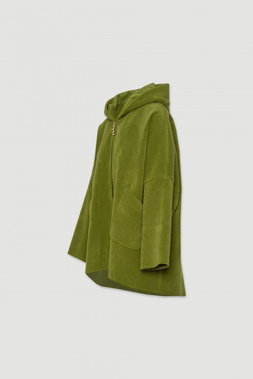 Oversized hooded coat