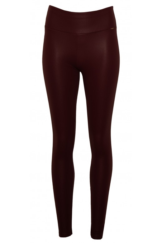 Lined faux leather leggings