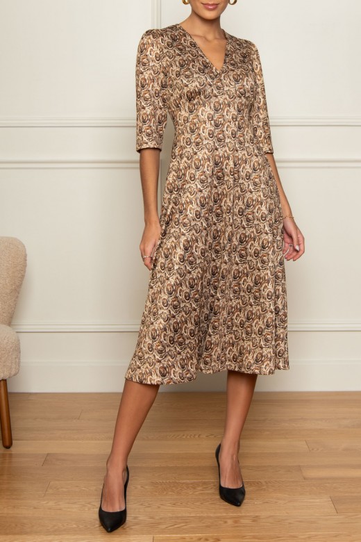 Midi dress with pattern